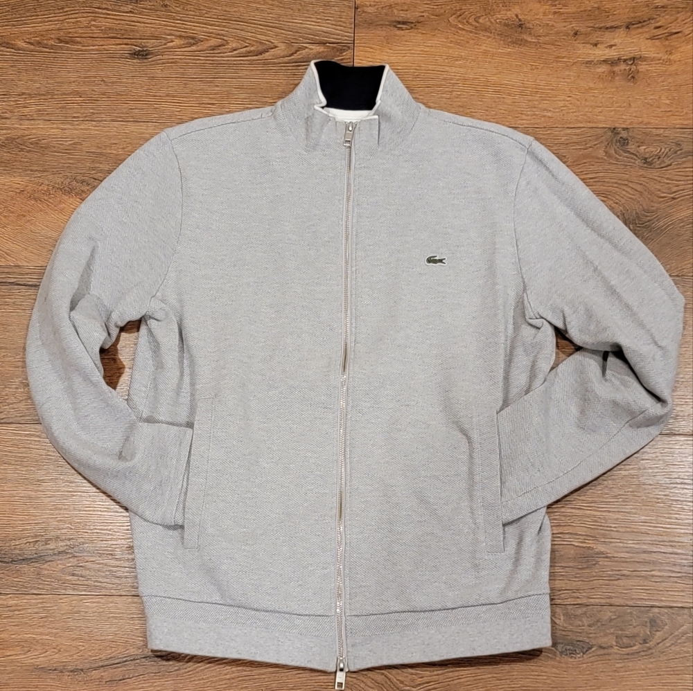 Lacoste Full-Zip Mock Turtleneck, Sz M